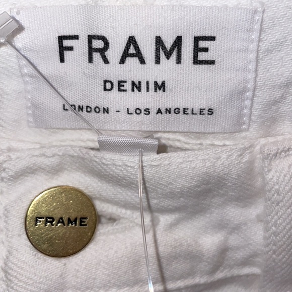 Frame London Los Angelos White Denim Mini Skirt - Picture 3 of 7